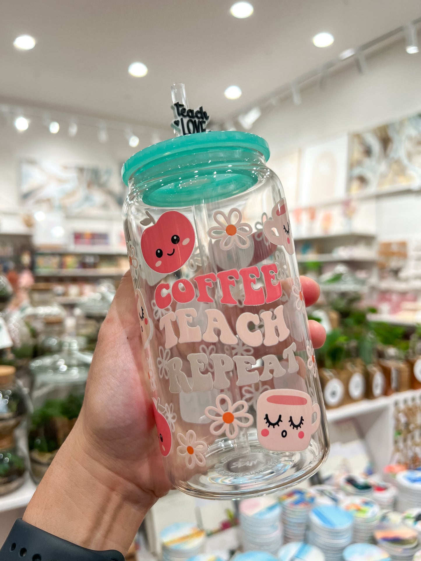 Coffee Teach Repeat Can Cup