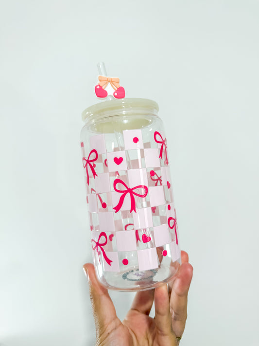 Sweet Checkered Charm Can Cup