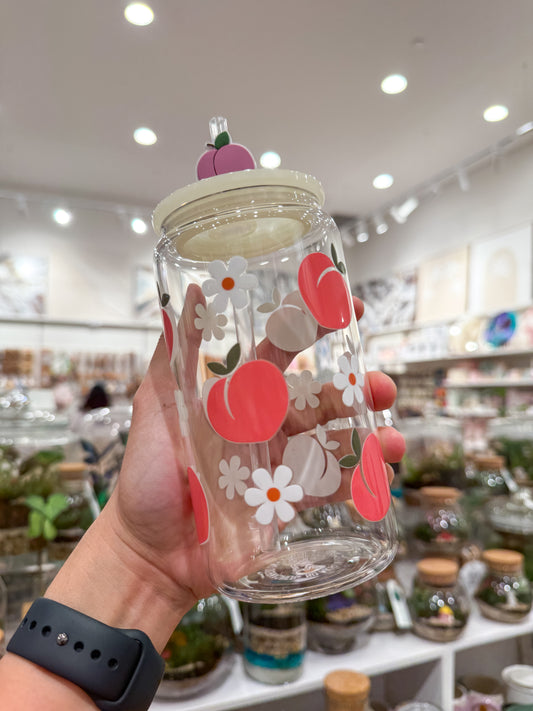 Peaches and Flowers Can Cup