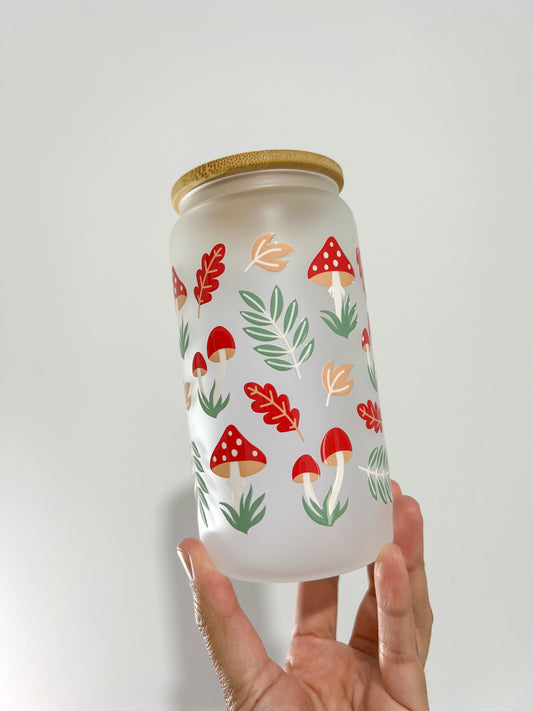 Mushroom and Leaves Can Cup