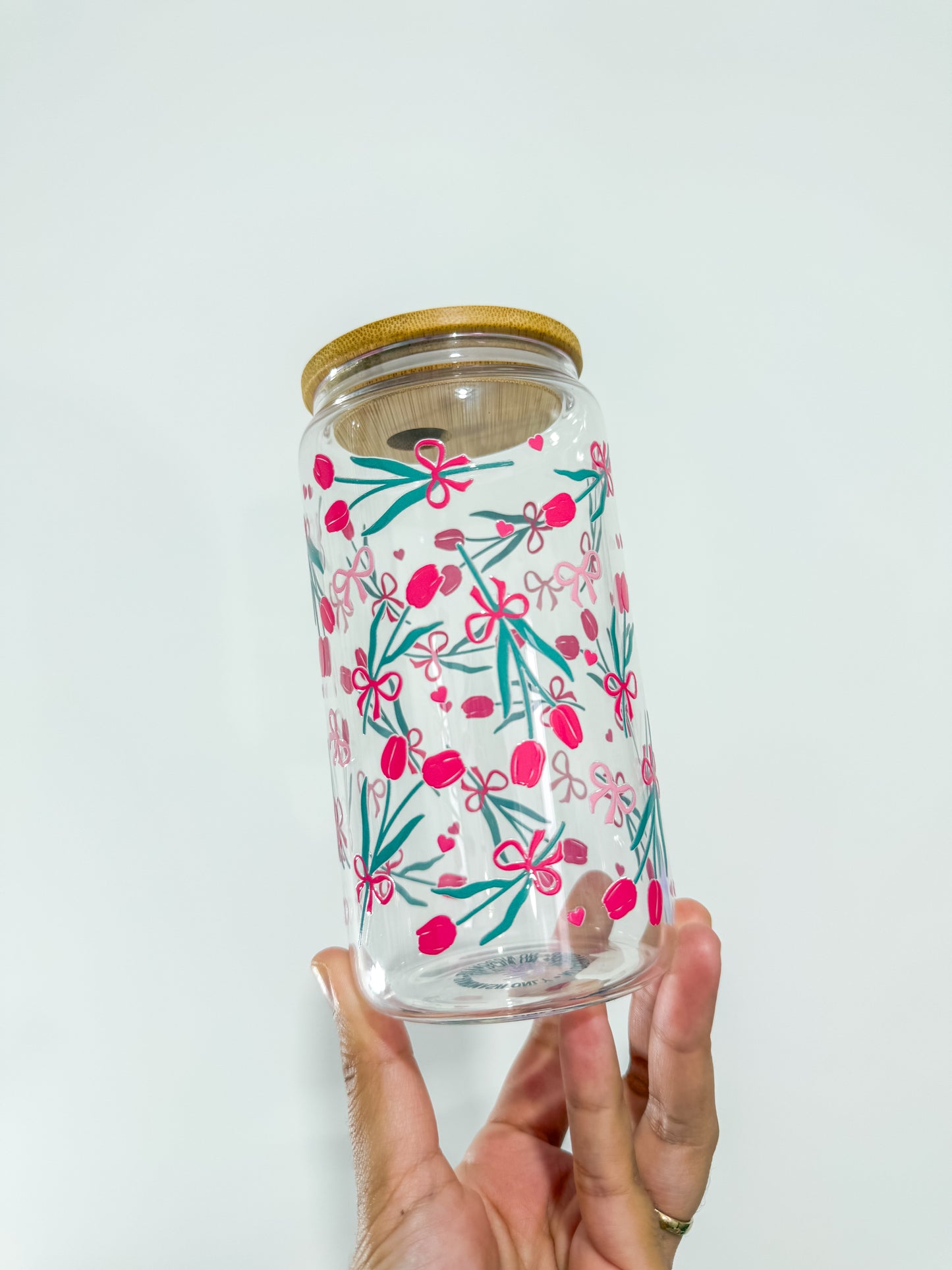 Tulips and Bows Can Cup