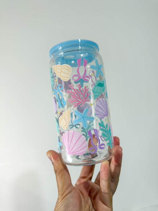Pastel Sea Treasures Can Cup