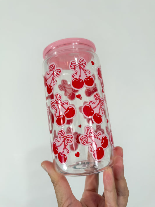 Cherry Bows Can Cup