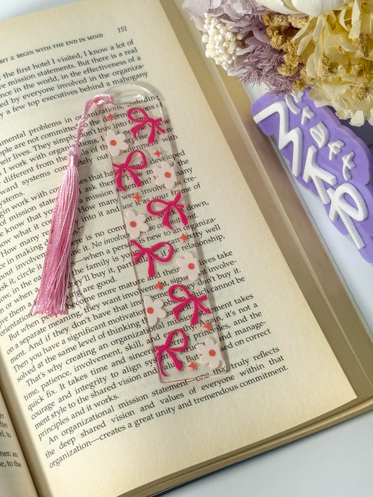 Actual Bows and Flowers Bookmark