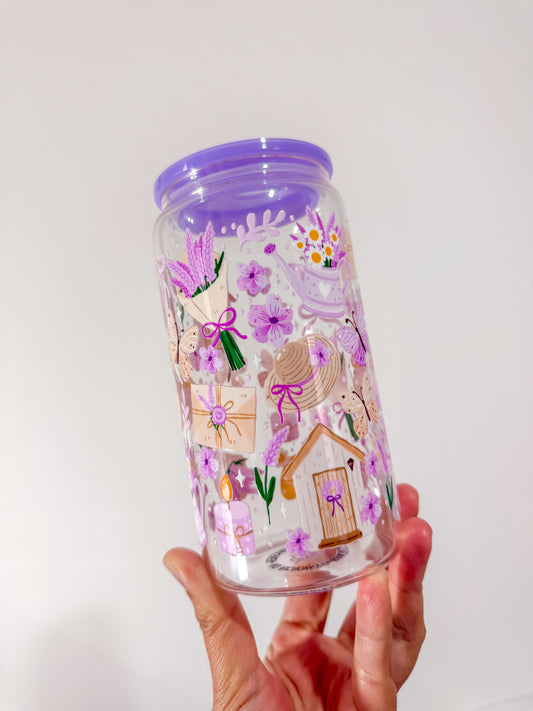 Lavender Cottage Garden Can Cup