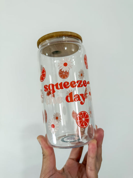 Squeeze the Day Orange Can Cup