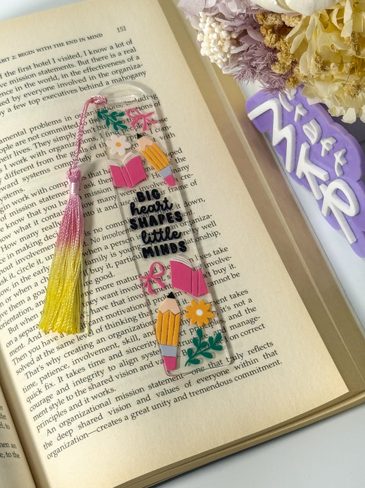 Big HEarts Shapes Little Minds Actual Bookmark