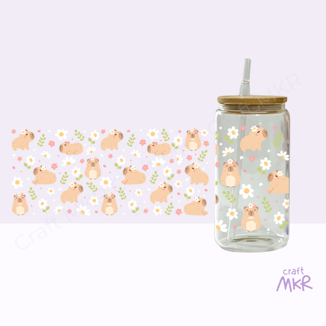 Blooming Capybaras Can Cup