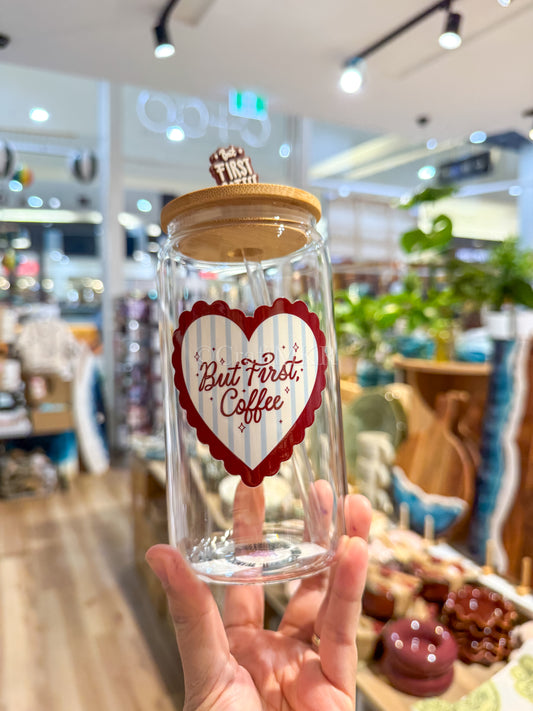 But First Coffee Glass Can Cup
