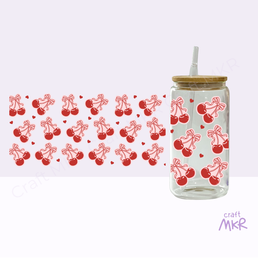 Cherry Bows Can Cup