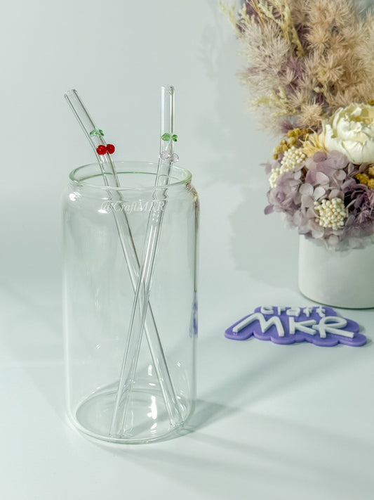 Cherry Glass Straws