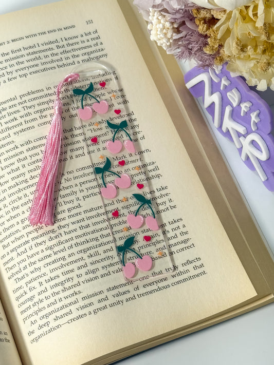 Cherry Hearts Bookmark Actual