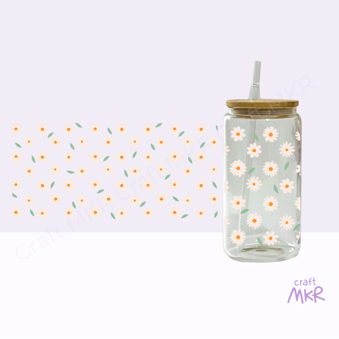 Daisies and Leaves Can Cup