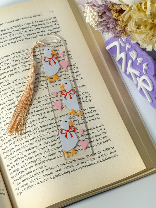 Duckies and Hearts Bookmark Actual