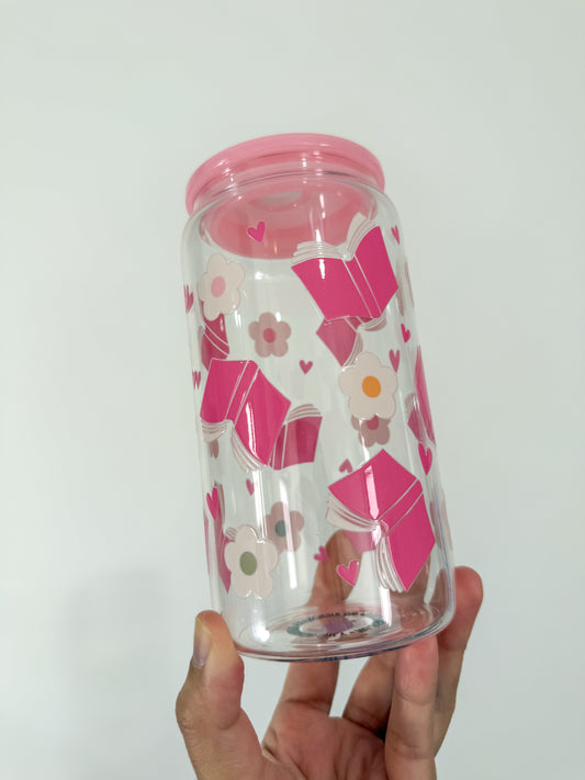 Books and Flowers Can Cup