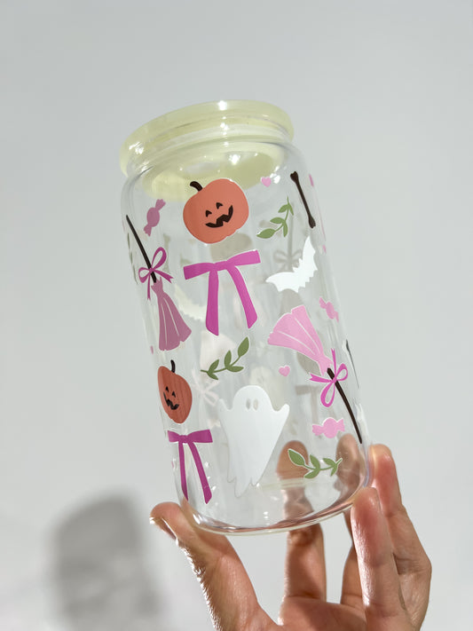 Pink and Halloween Can Cup