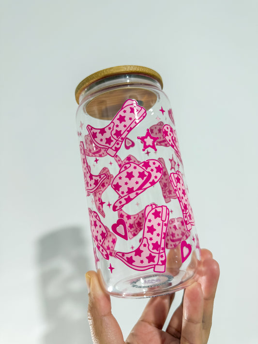 Pink Cowgirl Can Cup