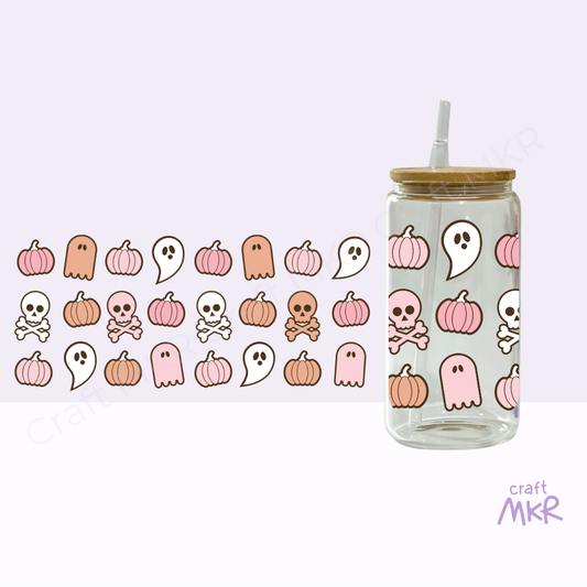 Ghosts, Skulls and Pumpkins Can Cup