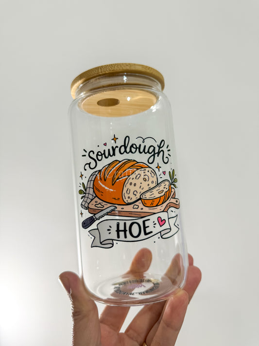 Sourdough Hoe Glass Can Cup