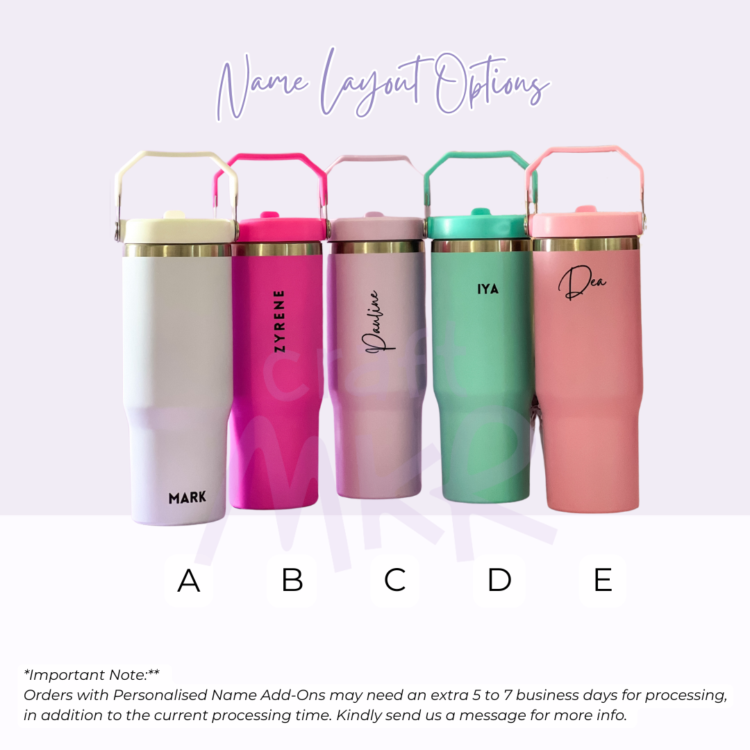 Personalised Name Water Bottle (30oz) with Handle