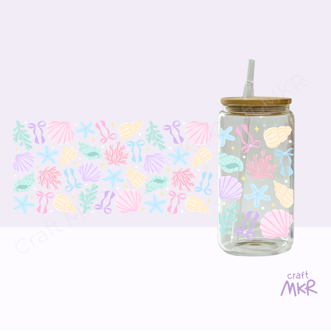 Pastel Sea Treasures Can Cup