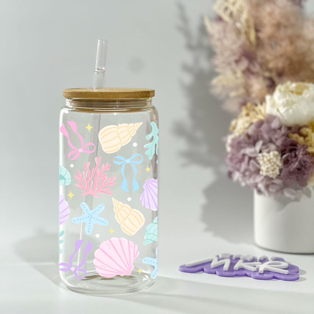 Pastel Sea Treasures Can Cup