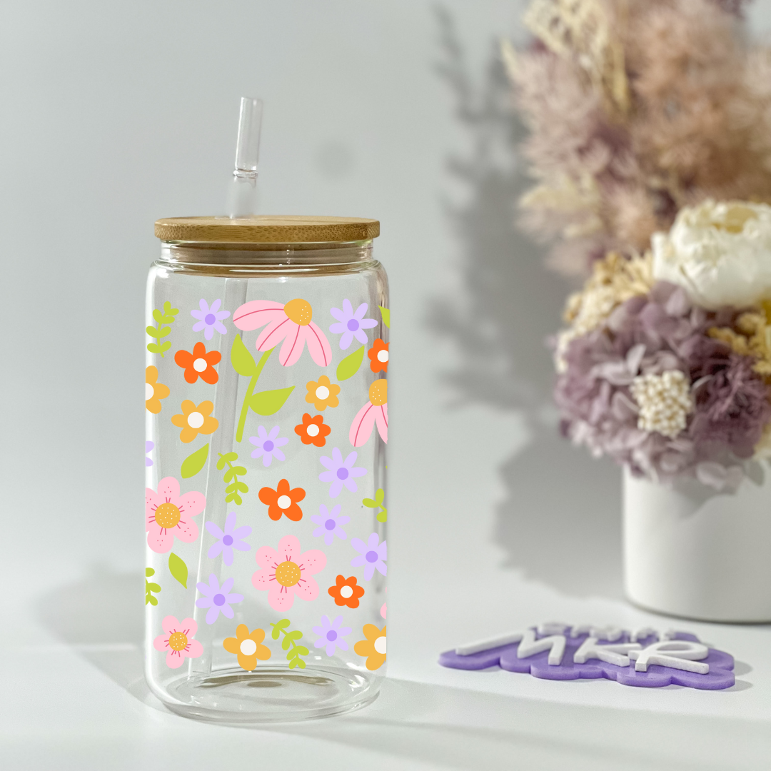 Spring Flowers Purple Can Cup