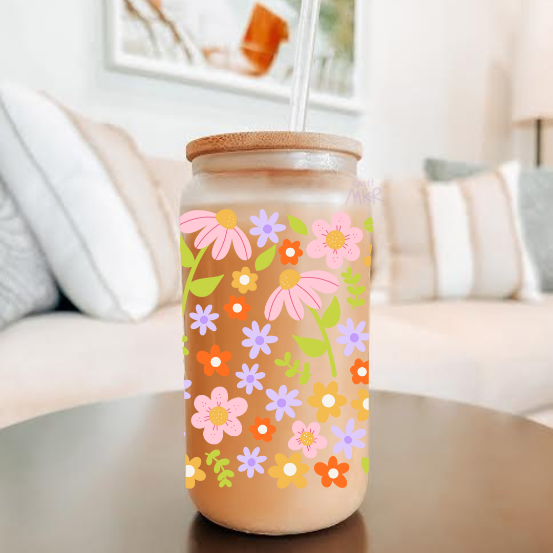 Spring Flowers Purple Can Cup