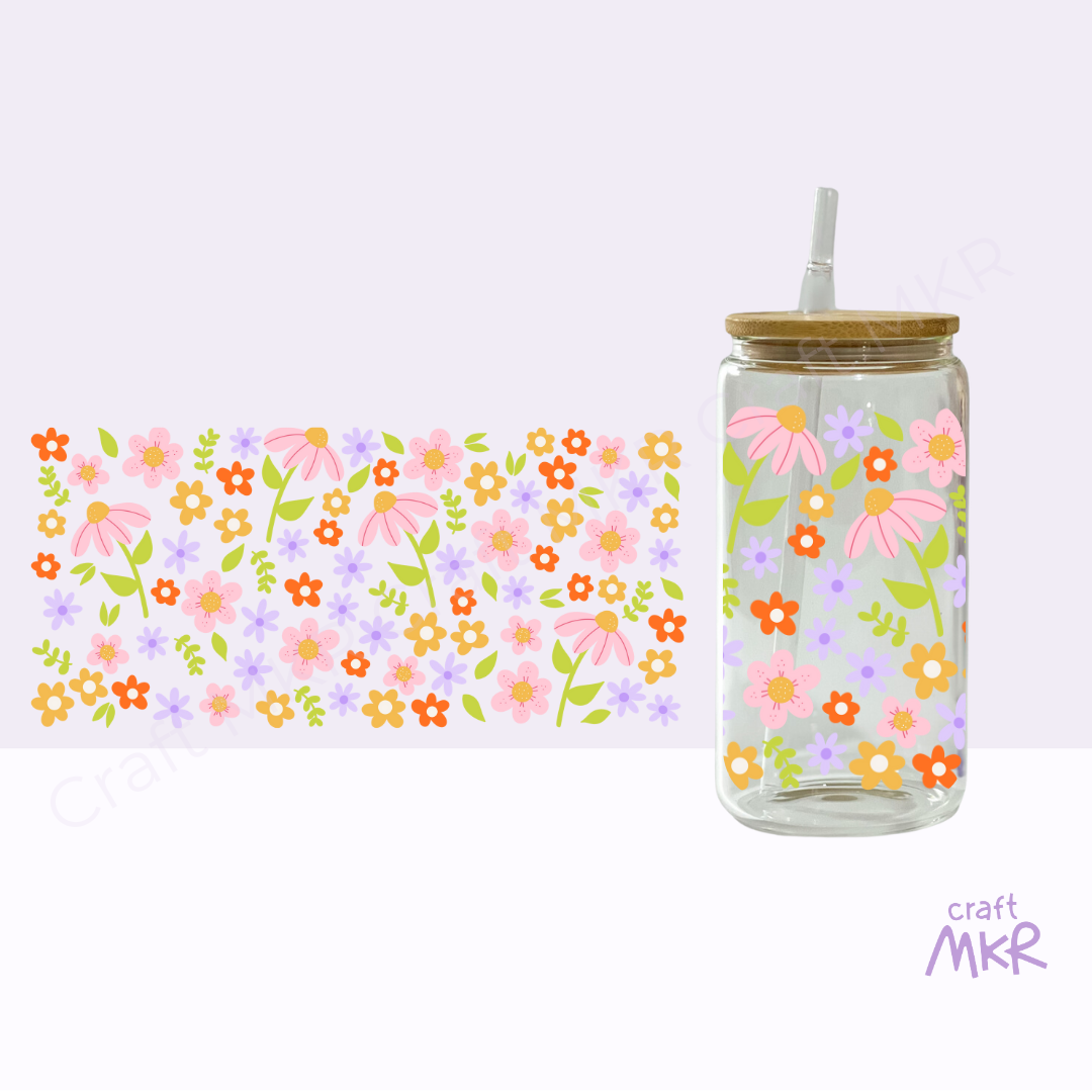 Spring Flowers Purple Can Cup