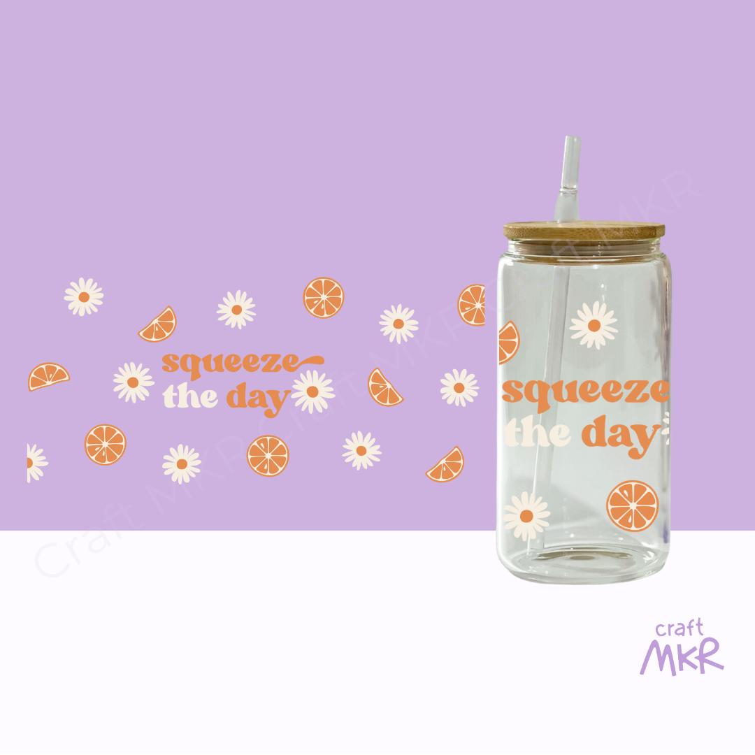 Squeeze the Day Orange Can Cup