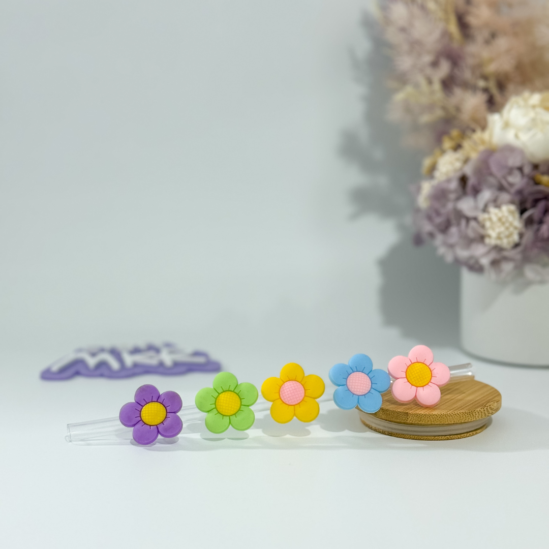 Straw Charms - Florals & Animals