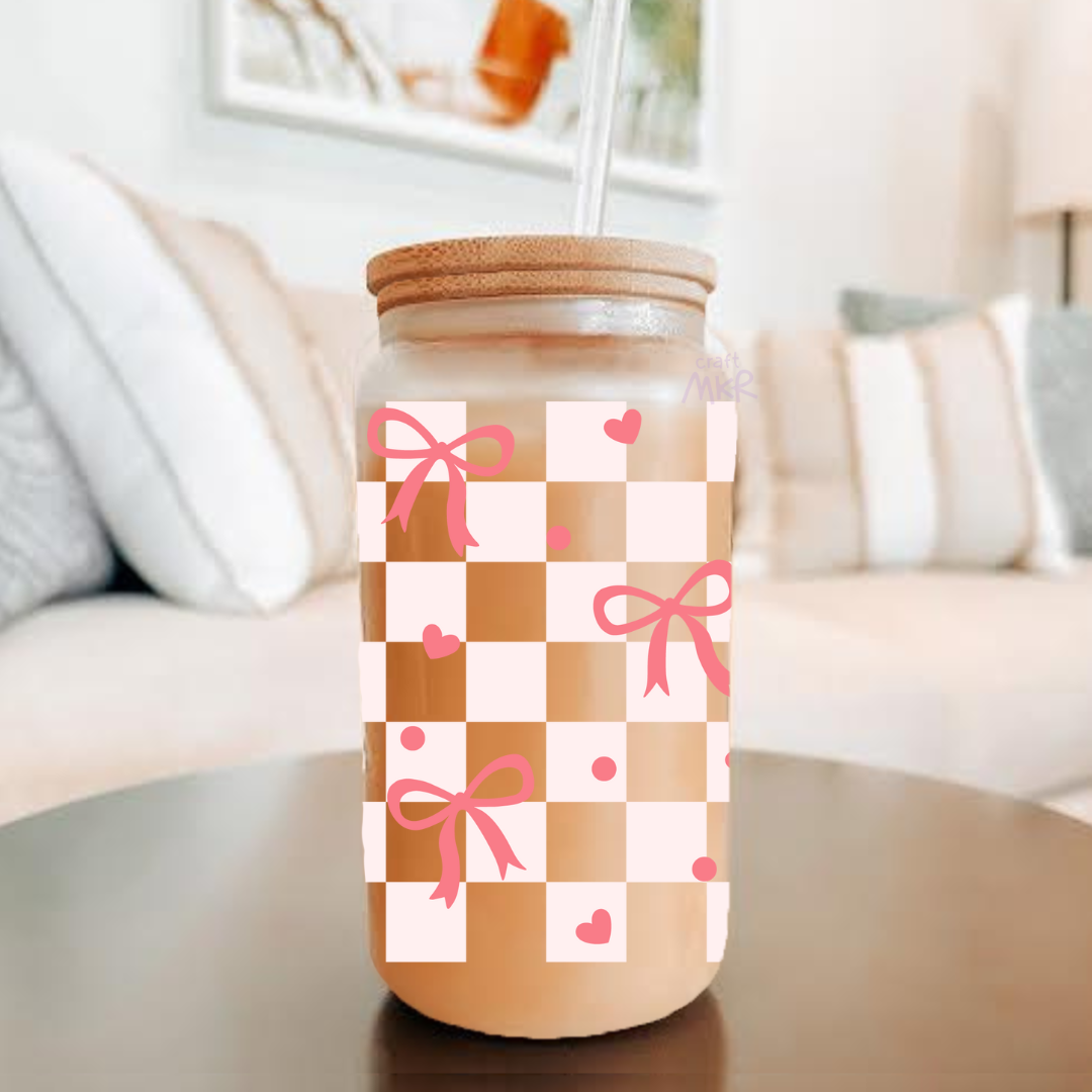 Sweet Checkered Charm Can Cup