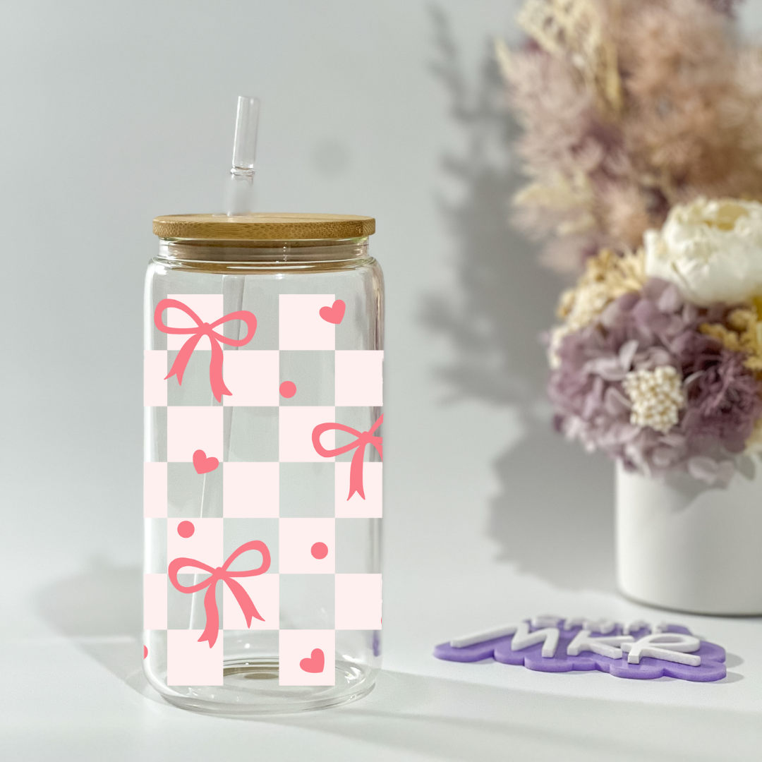 Sweet Checkered Charm Can Cup