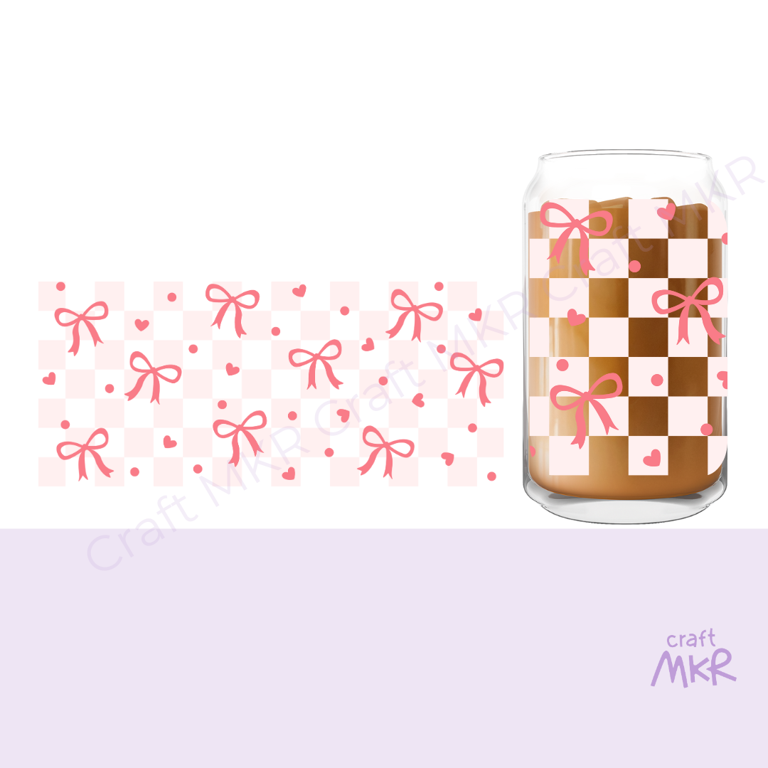 Sweet Checkered Charm Can Cup