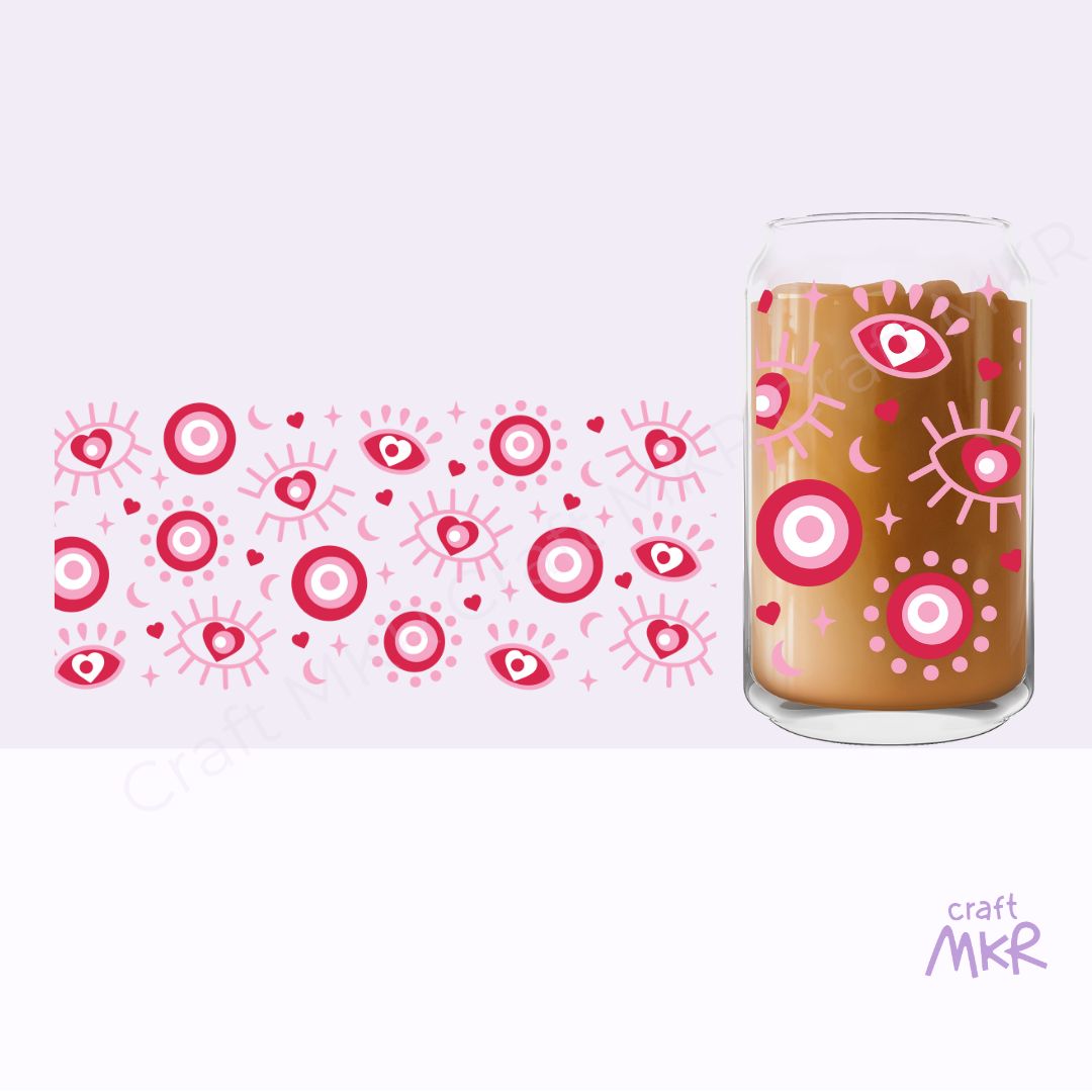 Valentine's Day Evil Eye Can Cup