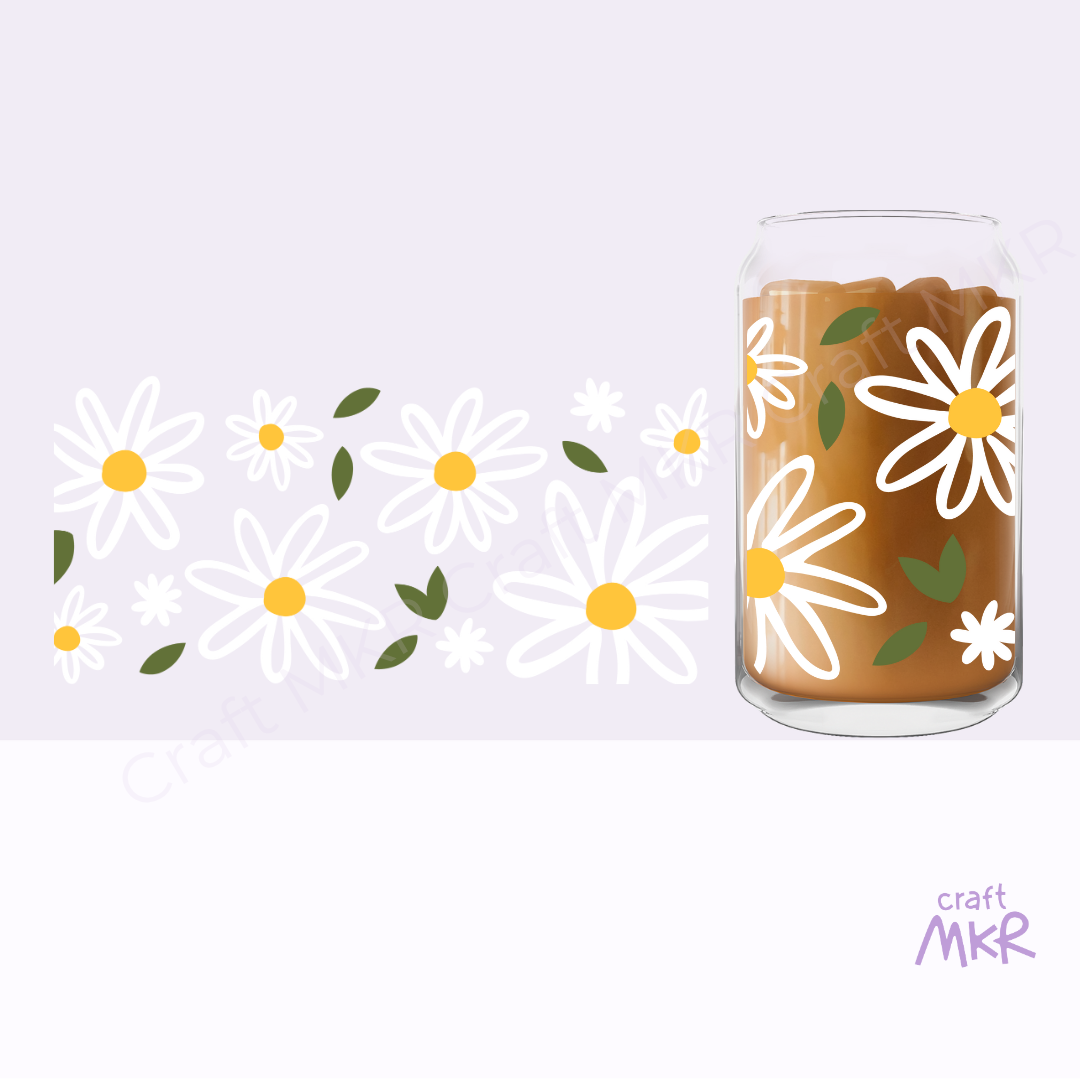 White Bloom Can Cup