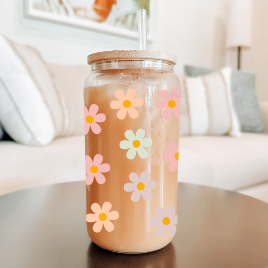 Pastel Florals Can Cup