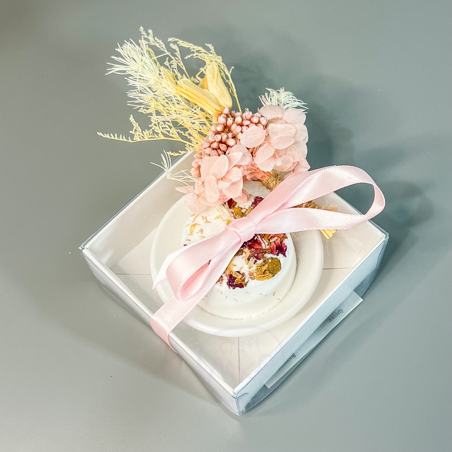 Shower Steamer with Bowl and Floral topped Gift Box Set