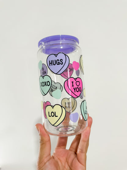 Candy Hearts Can Cup