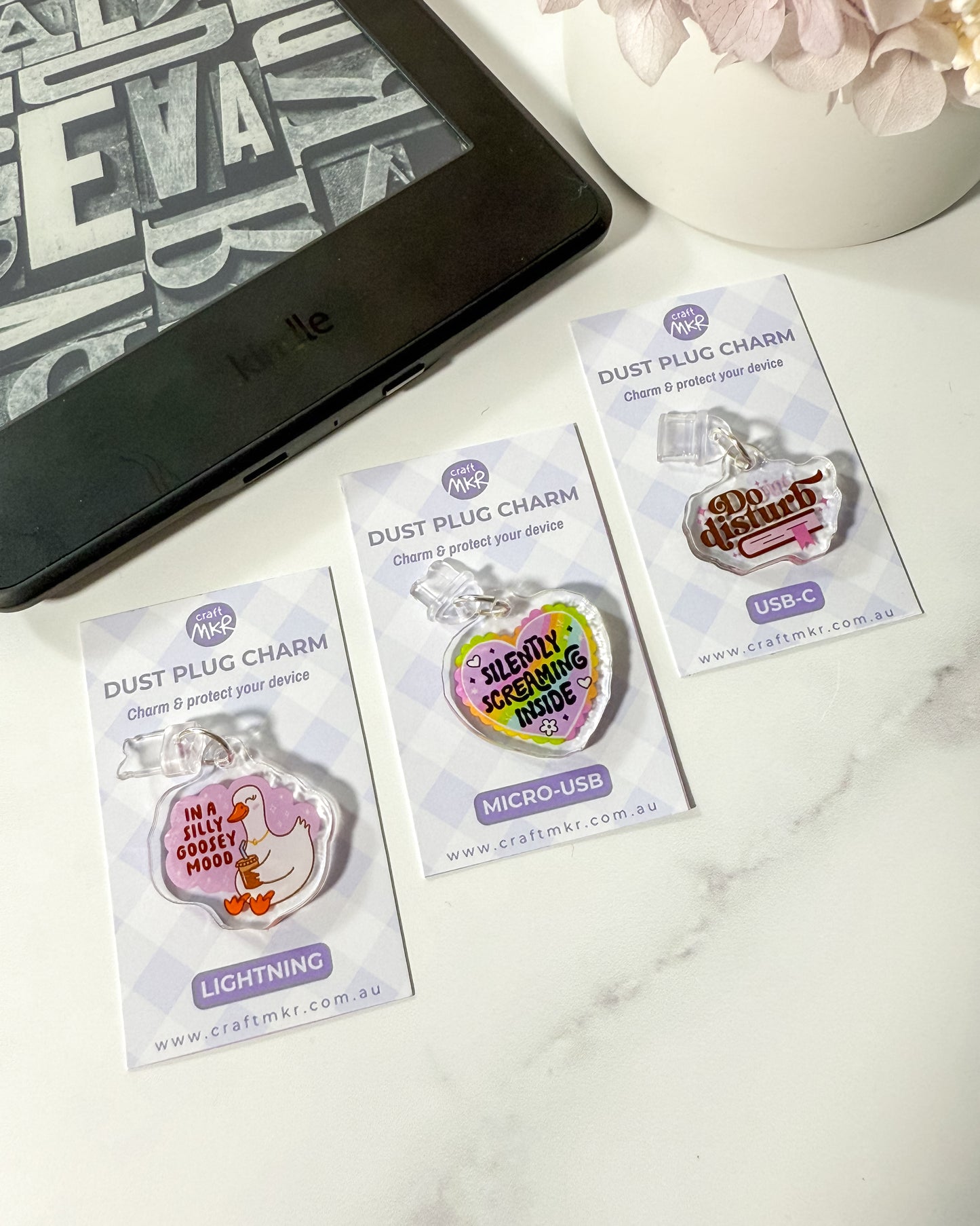 In a Silly Goosey Mood Dust Plug Charm / Kindle Charm