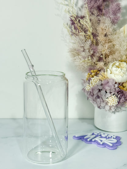 Heart Glass Straws