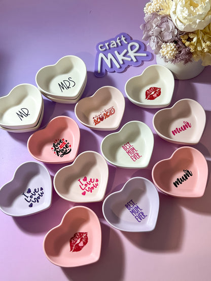 Personalised Mini Heart Ring Dish