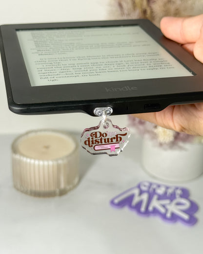 Do Not Disturb Dust Plug Charm / Kindle Kobo Charm