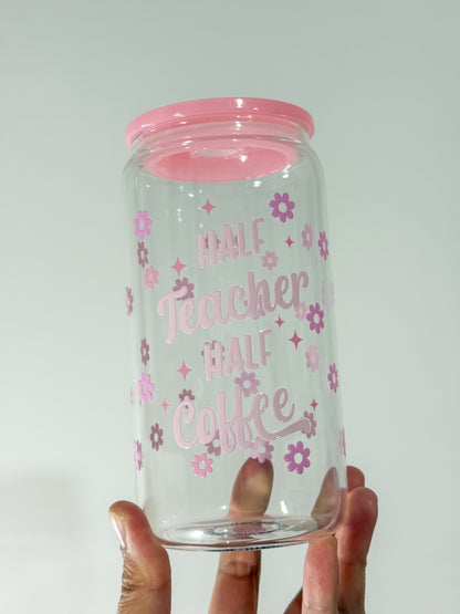 Half Coffee Half Teacher Can Cup