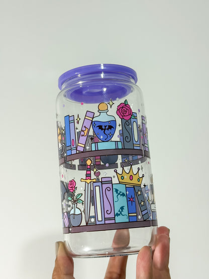 Fantasy Bookshelf Can Cup
