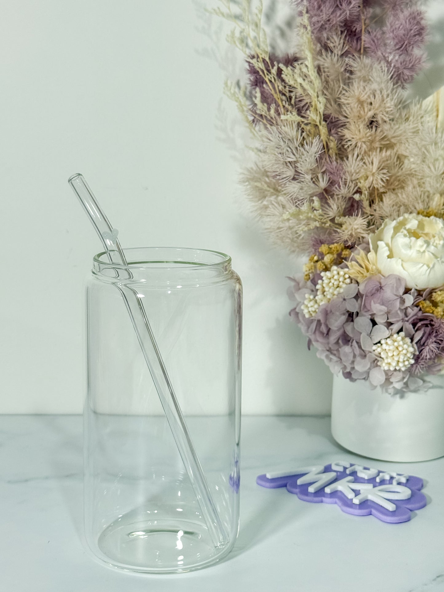 Heart Glass Straws