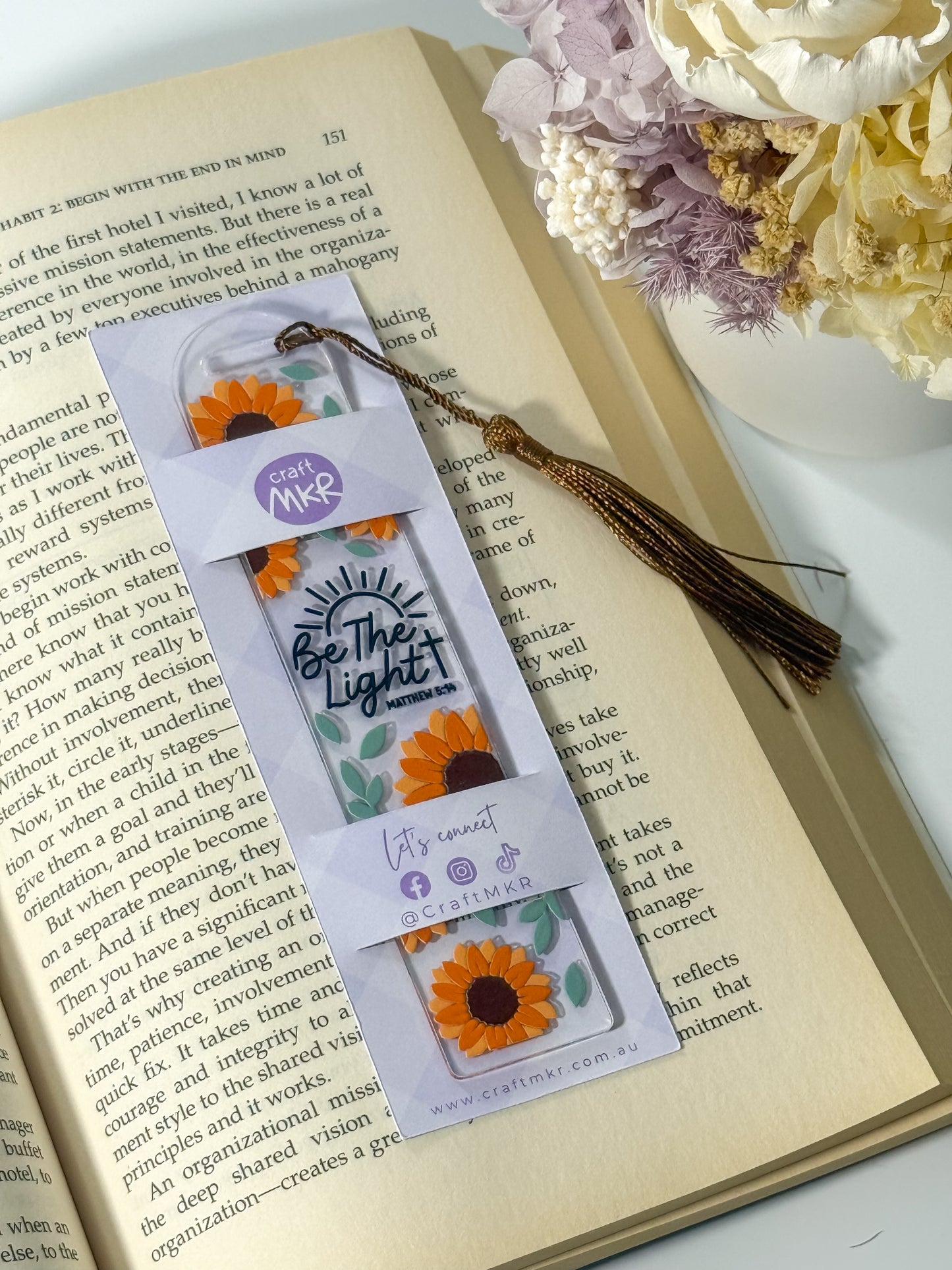 Be the Light Bookmark on Bookmark Sleeve
