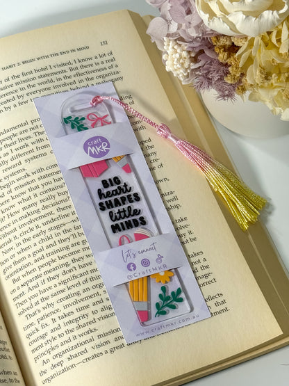 Big Hearts Shapes Little Minds Bookmark Sleeve