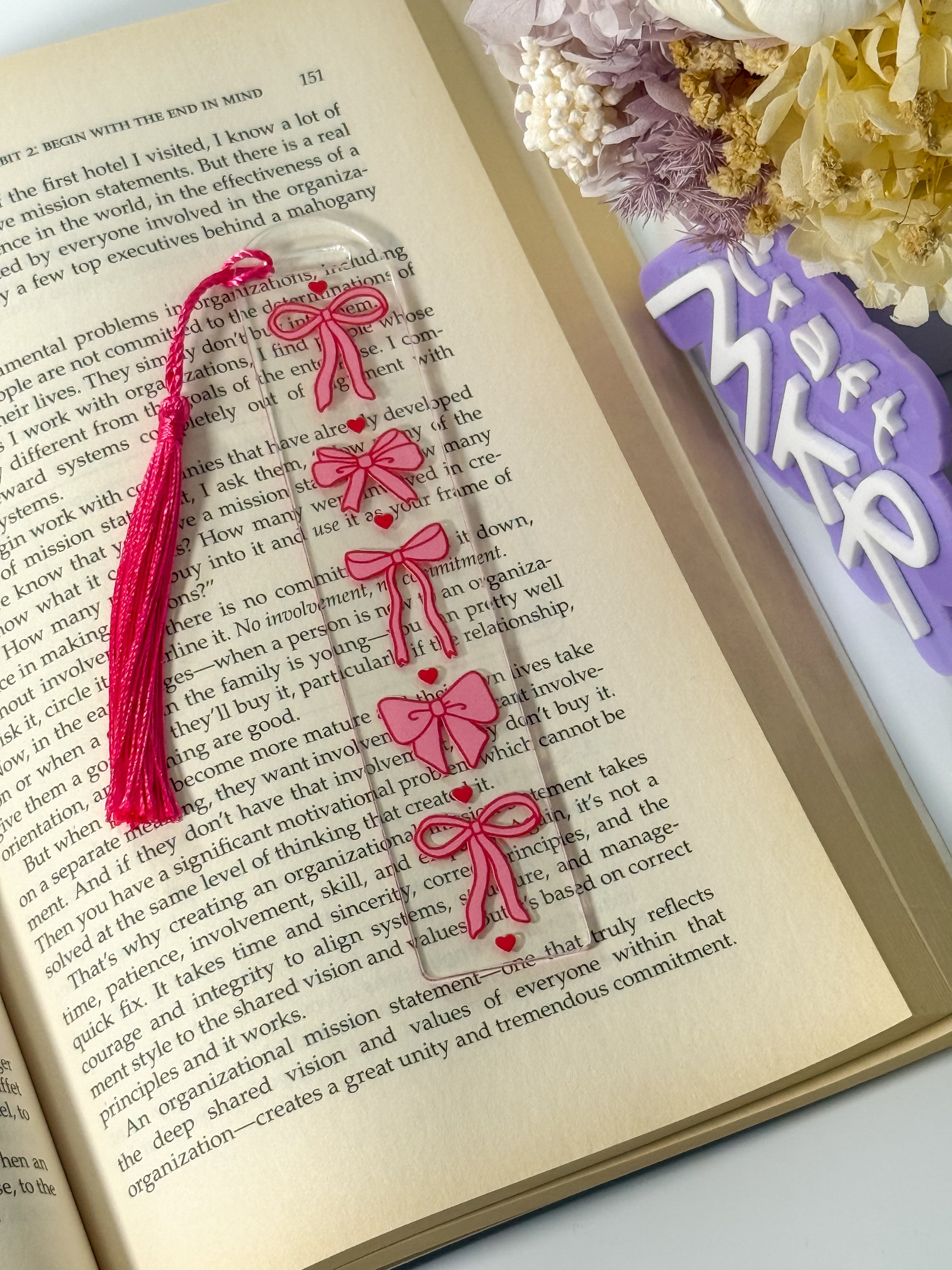 Bows and Hearts Bookmark Actual