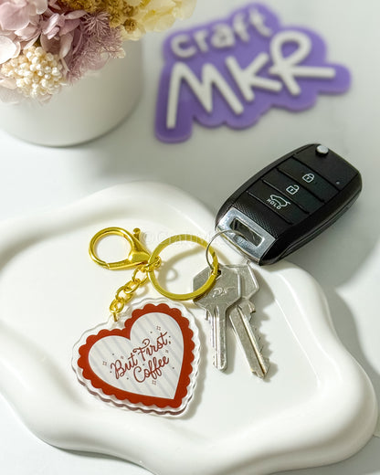 But First Coffee Keyring